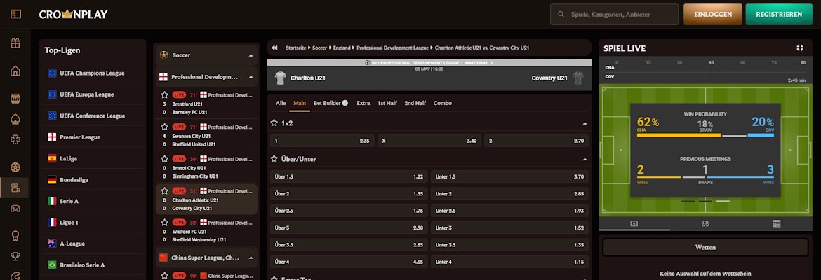 CrownPlay Live Wetten