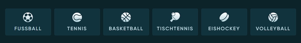 LegendPlay Sportarten