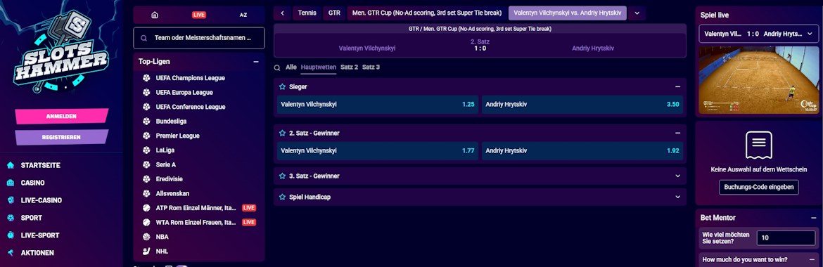Slots Hammer Live Wetten