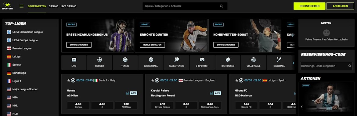Sportuna Sportwetten Schweiz